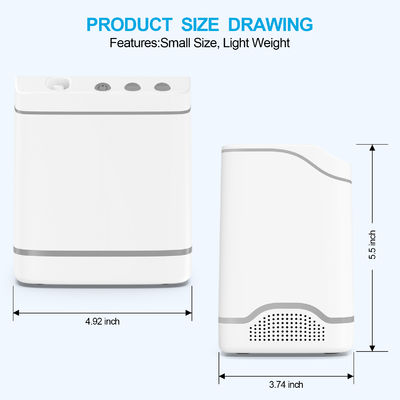 DC5V/2A DC9V/2A Напряженный портативный кислородный концентратор с управлением приложениями для легкого дыхания
